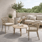 Pack de 2 Sillas de Terraza Trame - Aluminio y Cuerda 3