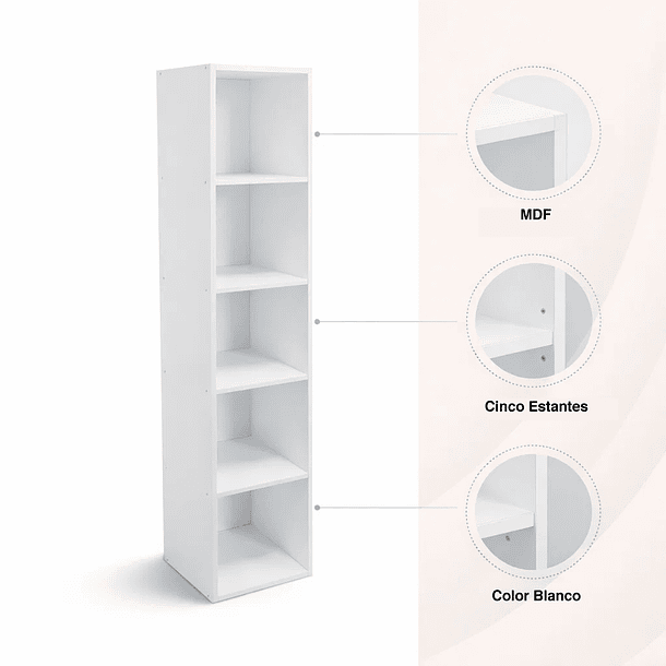 Estante Eiry 5 Color Blanco 5