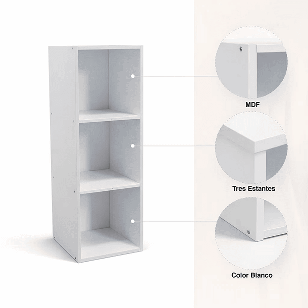 Estante Eiry 3 Color Blanco 5