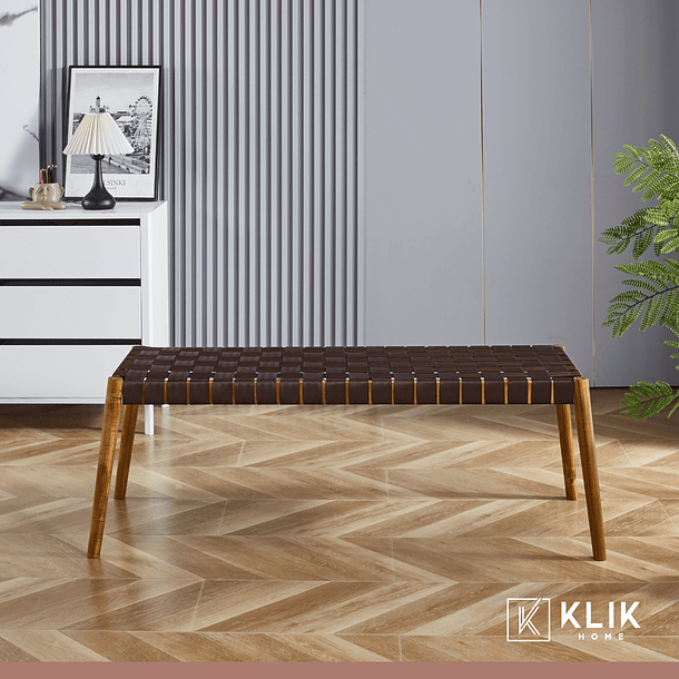 Banqueta Austral 120cm - Cinta Tejida de Nailon café 15