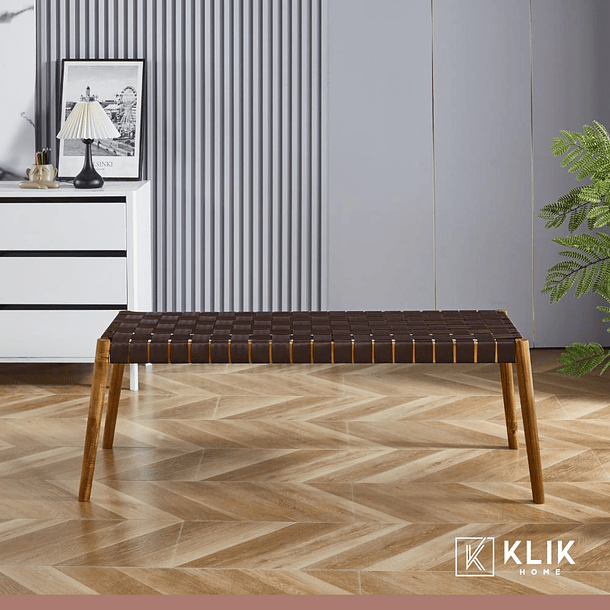 Banqueta Austral 120cm - Cinta Tejida de Nailon café 16