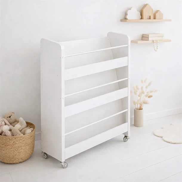 Estanteria con ruedas 3 niveles blanca - blanco 2