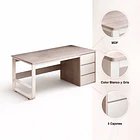 Escritorio con cajones Andorra Gray 5