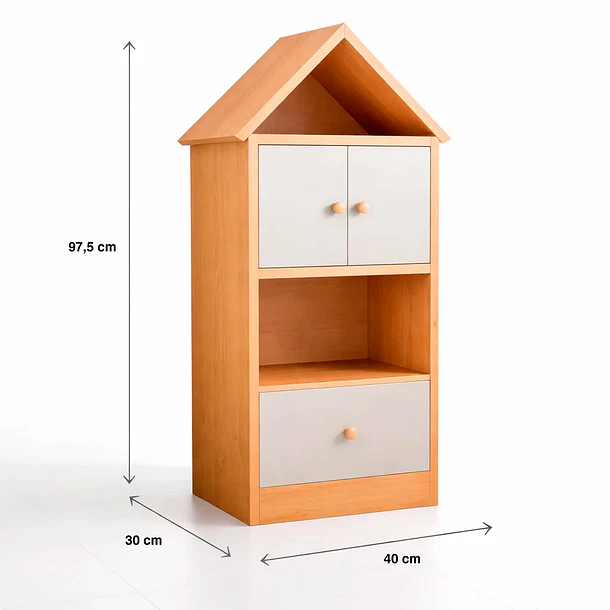 Estanteria madera organizadora para niños - Cafe Claro 4