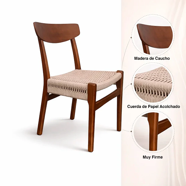 Pack de 2 Sillas Koda Madera - Natural 5