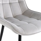 Pack de 2 Sillas de Comedor Macron Acolchada Terciopelo - Gris 6