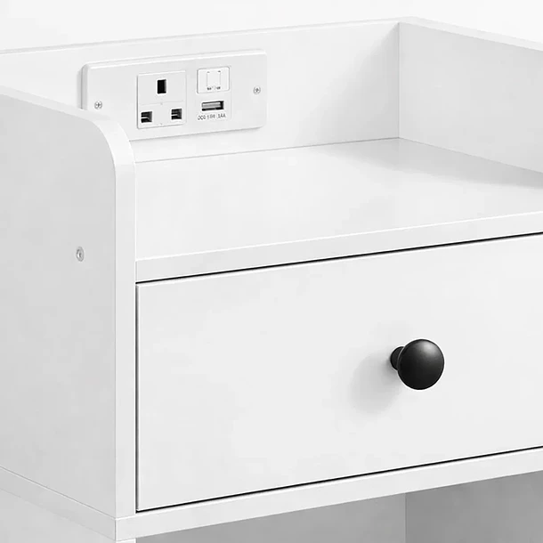 Velador Luma Mini con Enchufe Integrado Compacto - Blanco 6