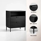 Velador Noir Loft Negro con Patas Metálicas 5