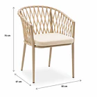 Pack de 2 Sillas de Terraza Trame - Aluminio y Cuerda 4