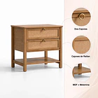 Velador Duna Rattan Ancho con Cajones de Ratán 5