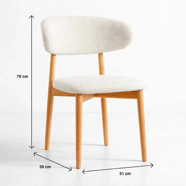 Silla Cloud Madera - Beige 4