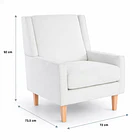 Sillón Elegance Home en Tela Beige 4