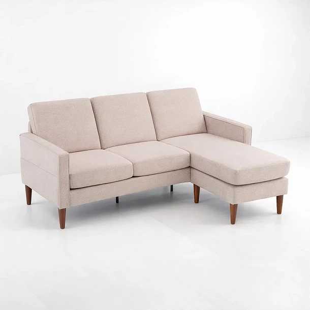 Sofá Esquinero Urban Lounge con Asiento Acolchado - Beige 1