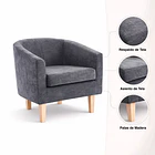 Sillón Compacto WoodLine - Gris 5