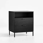 Velador Noir Loft Negro con Patas Metálicas 1