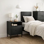 Velador Noir Loft Negro con Patas Metálicas 3