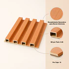 Pack de 16 Revestimientos Siding WPC interior color Madera 5