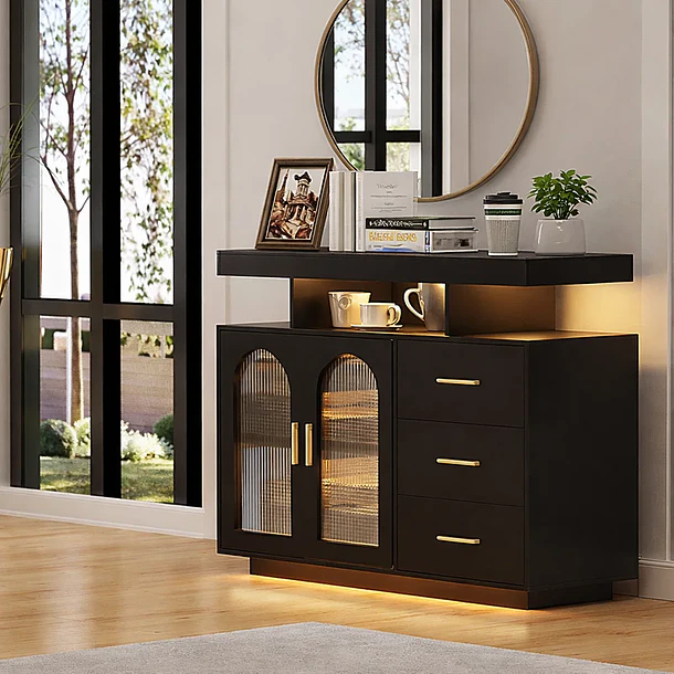 Mueble Cafetero GlassLight con LED 3