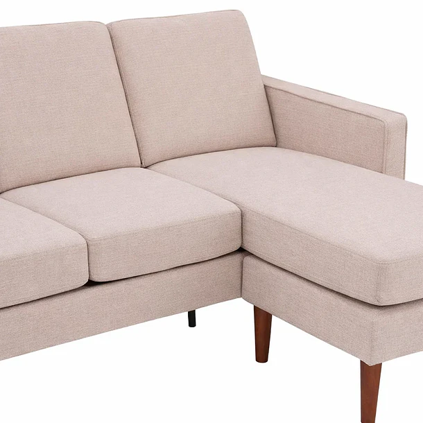 Sofá Esquinero Urban Lounge con Asiento Acolchado - Beige 6