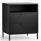 Velador Noir Loft Negro con Patas Metálicas 6