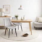 Pack de 2 Sillas de Comedor Macron Acolchada Terciopelo - Gris 2