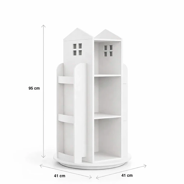 Estanteria para niños giratoria - blanco 4