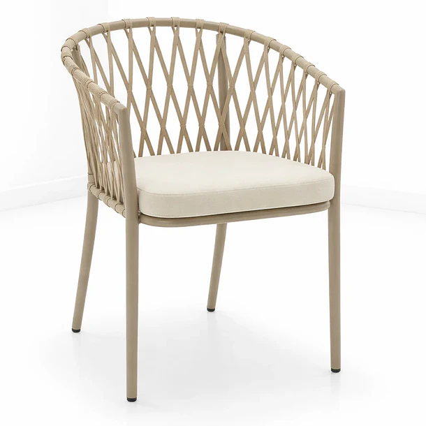 Silla de Terraza Trame - Aluminio y Cuerda 1