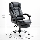 Silla ejecutiva masajeadora negra 4