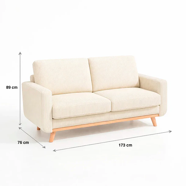 Sofá Velvet Beige Luxe 4