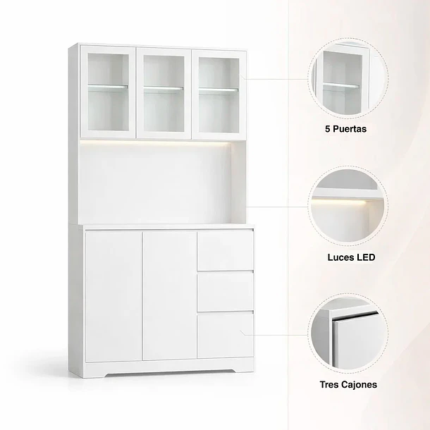 Mueble Buffet Alto LumiGlass 5