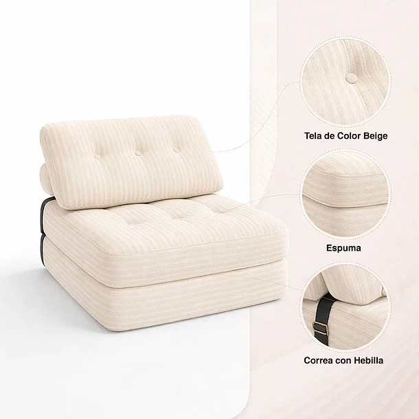 Sillón Plegable SoftNest Blanco 5