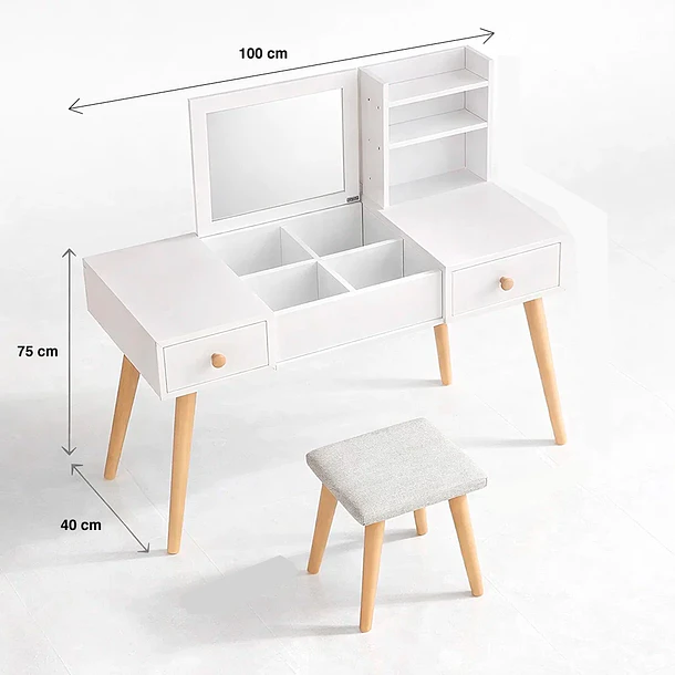 Escritorio tocador blanco 4