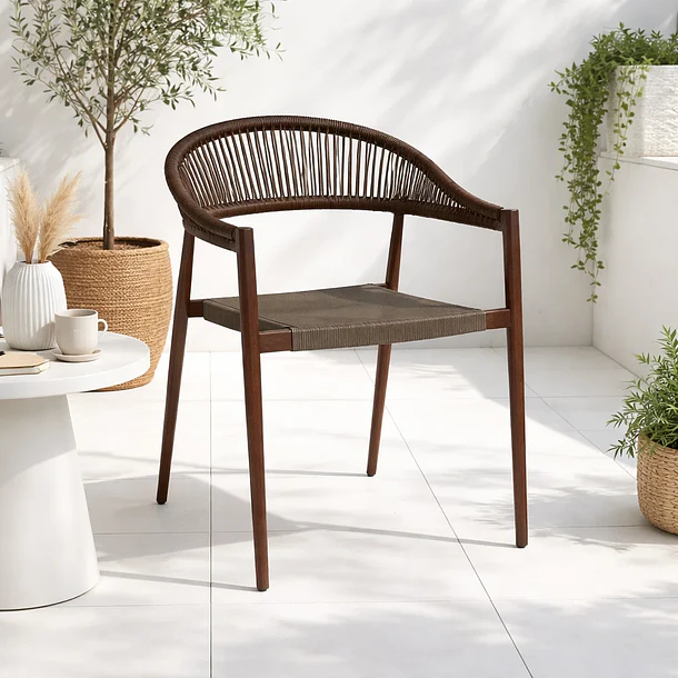 Silla de Terraza Douce - Aluminio y Rattan 2