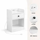 Velador Luma Mini con Enchufe Integrado Compacto - Blanco 5