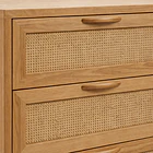 Velador Calma Rattan de Madera Clara con Cajones de Ratán 6