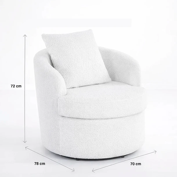 Sillón Giratorio Teddy Comfort 360° 4