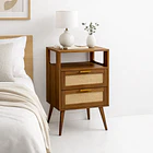 Velador Velia Rattan con Cajones y Diseño Natural 2