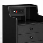 Velador Urbano Smart con Enchufe Integrado Negro de 3 Cajones 6