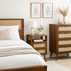 Velador Velia Rattan con Cajones y Diseño Natural 3