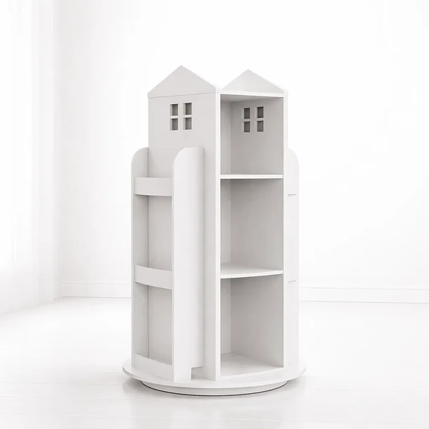 Estanteria para niños giratoria - blanco 1