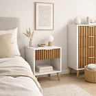 Velador Toulouse Blanco / Madera 3