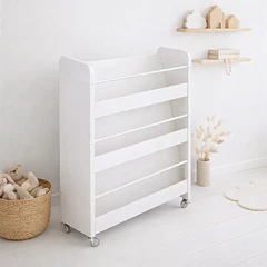 Estanteria con ruedas 3 niveles blanca - blanco