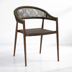 Silla de Terraza Douce - Aluminio y Rattan