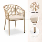 Pack de 2 Sillas de Terraza Trame - Aluminio y Cuerda 5