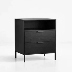 Velador Noir Loft Negro con Patas Metálicas