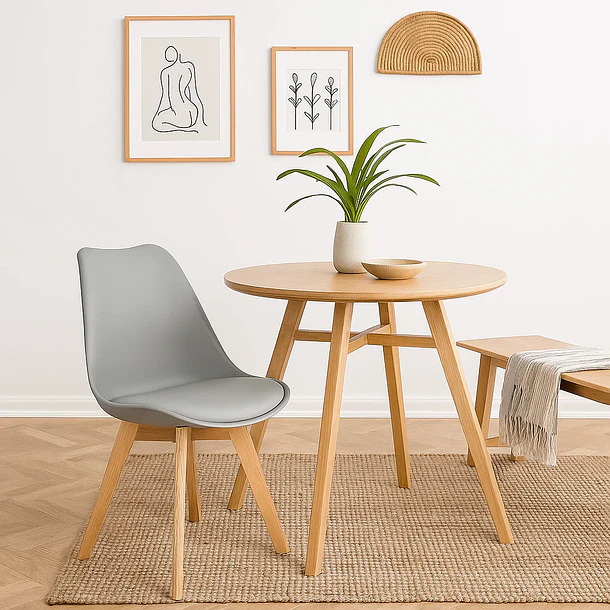 Silla Tulip Acolchada - Gris 3