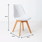 Silla Tulip Acolchada - Blanca 4