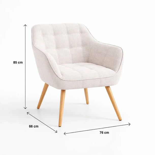 Butaca Decorativa Velvet Chic - Beige 4