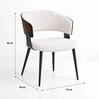 Silla KLOPS Velvet - Blancas 4