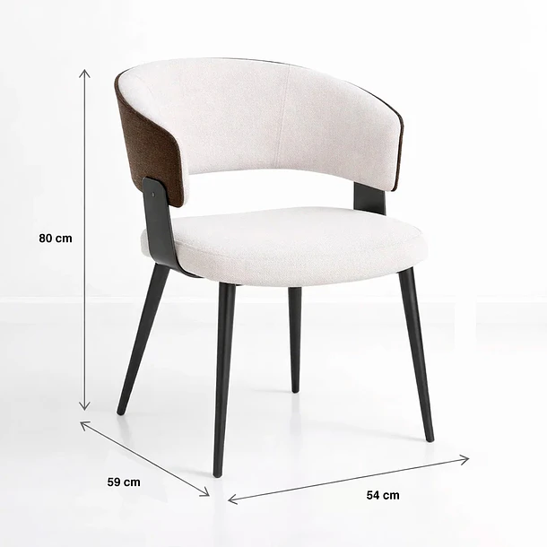 Silla KLOPS Velvet - Blancas 4